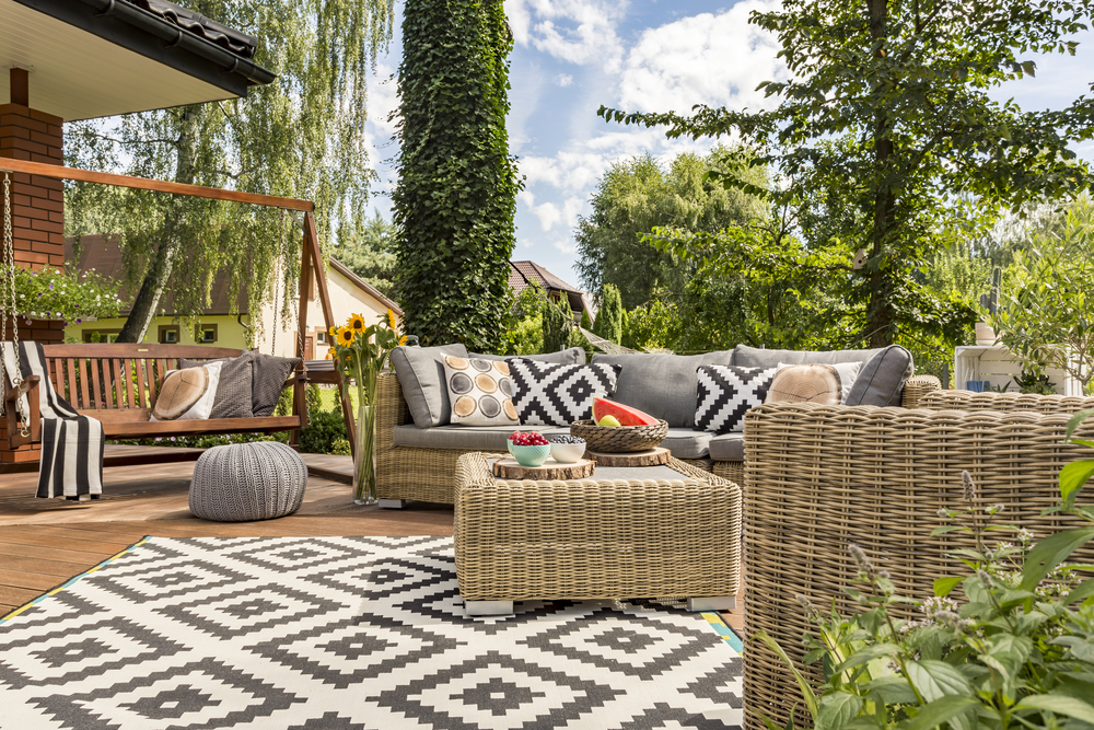 jardin décoré